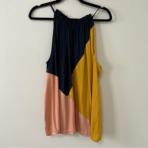 LOFT Colorblock Halter Top L